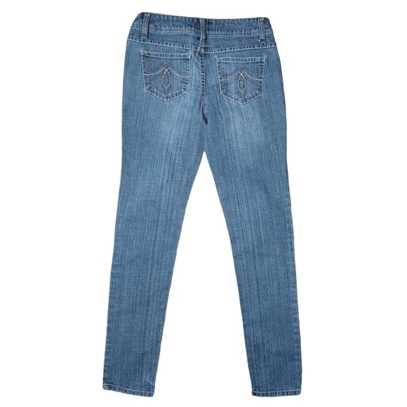 So Jeans Junior Size 3 Skinny Stretch Blue Denim - Picture 5 of 12